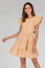 Backless Bowknot Drape Skater Dresses