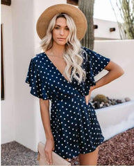 Fashion Point V neck Jumpsuit