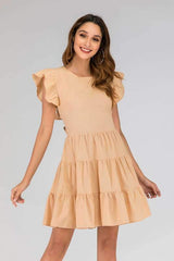 Backless Bowknot Drape Skater Dresses