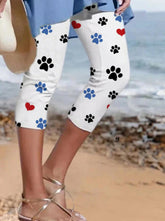 Daily fashion printed casual leggings pants for lady