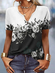 Women's short sleeve printed T-shirts