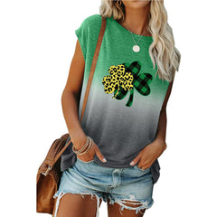 Women's loose round neck gradient t-shirts