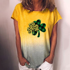 Women's loose round neck gradient t-shirts