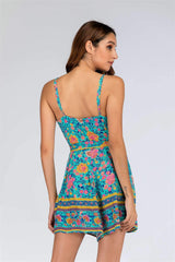 Fashion Floral Lacing Vest Jumpsuits