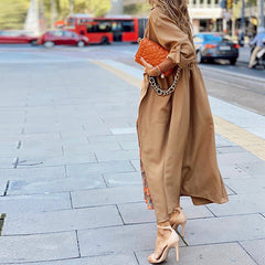 Elagnat casual turn down neck trench coats outerwear for women