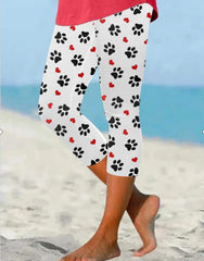 Daily fashion printed casual leggings pants for lady