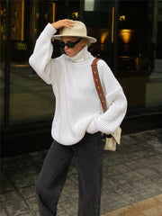 Women's thickened loose autumn and winter turtleneck sweaters