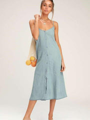 Fashion Jean Vest Bowknot Maxi Dresses