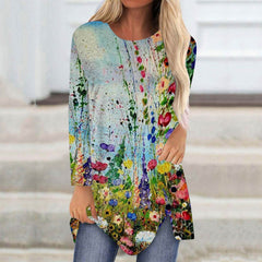 Round Neck Long Sleeve Butterfly T-Shirts