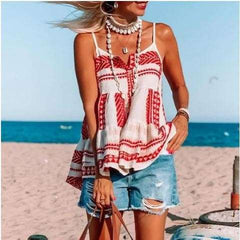 Casual Gored Stripe Round neck Vests