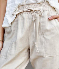 Casual plain easy to match long women pants