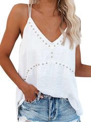 Pure Sexy V neck Inlay Vests