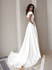 Elegant women v neck plain white evening dresses party dresses