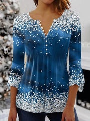 Boho Ethnic Loose V Neck Top T-shirts from Cicicloth