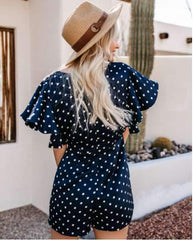 Fashion Point V neck Jumpsuit