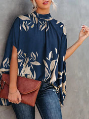 Fashion Crew Neck Loose Doll Sleeve Shirt bLOUSES