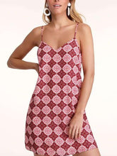 Fashion Print Backless Vest Shift Dresses