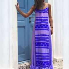 Casual Loose Round neck Sleeveless Vest Maxi Dresses