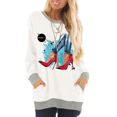 Women round neck cute printed Sweatshirts