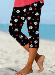 Daily fashion printed casual leggings pants for lady