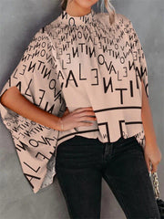 Fashion Crew Neck Loose Doll Sleeve Shirt bLOUSES