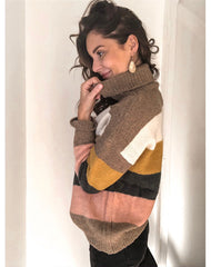 Women Turtleneck stitched sweaters