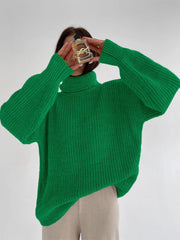 Women's thickened loose autumn and winter turtleneck sweaters