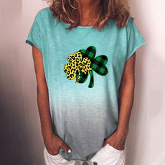 Women's loose round neck gradient t-shirts