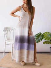 Casual Loose V neck Sleeveless Gradient Maxi Dresses