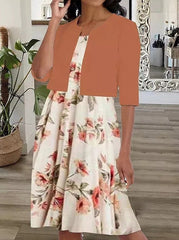 Wrap Loose Floral Elegant Two-Piece Set