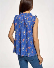 Casual Floral print Round neck Sleeveless T-Shirts