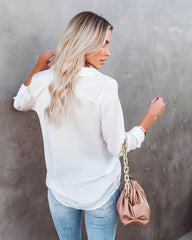 Official women turn down neck casual plain long sleeve blouses