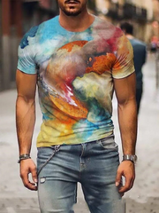Round Neck Printed Casual T-shirt