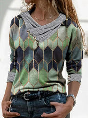 Casual Long Sleeve Cotton-Blend Shirts & Tops
