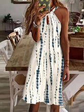 Women's Dresses Printed Halterneck Sleeveless Mini Dress Skater Dresses