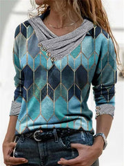 Casual Long Sleeve Cotton-Blend Shirts & Tops