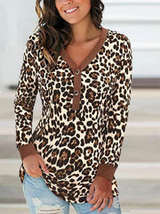 V Neck Sheath Long Sleeve Shirts & Tops