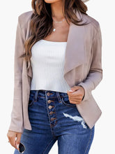 Women's Blazers Solid Lapel Cropped Casual Blazer
