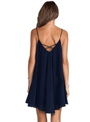 Fashion Backless Vest Shift Dresses