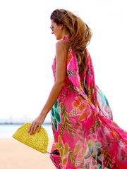 Bohemia Floral Halterneck Maxi Dress