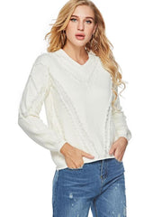 New Women Knit V neck Sweaters