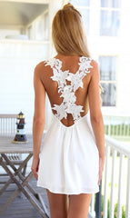 Casual Backless Vest Shift Dresses