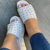 Vintage Fish Mouth Platform Studded Sandals