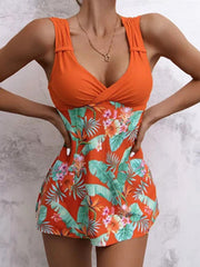 V neck sexy printed women bikini swimsuits