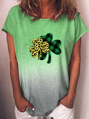Women's loose round neck gradient t-shirts