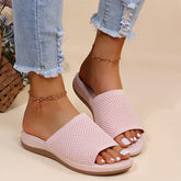 Women casual platform round toe sandals