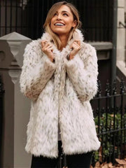 Simple Solid Colors Faux Fur Coat Outwears