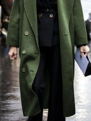 Elegant Lapel Solid Long Sleeve Outerwear