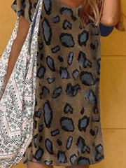 Short Sleeve Casual Shift Dresses