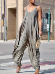 Cotton-Blend Shift Sleeveless One-Pieces